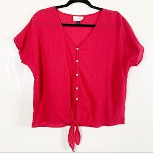 Universal Thread button up tie knot top
